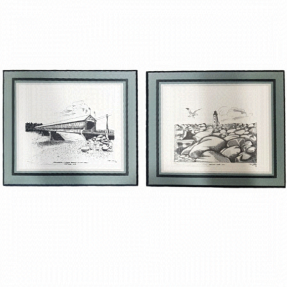 Marc Little Other - Framed Black and White Art Prints Set